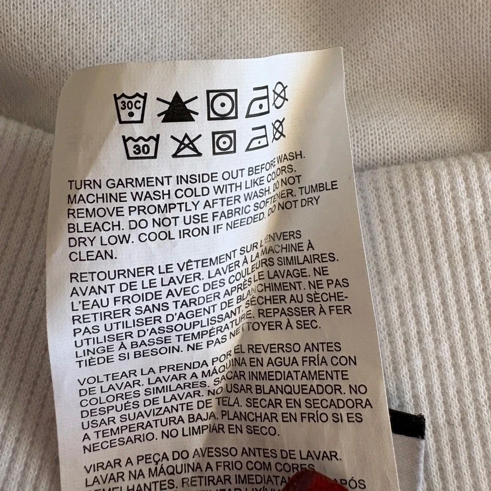 New Balance White Mid-Rise, Ribbed Cuff Fleece Sweatpants, Small, Loungewear - Picture 7 of 7